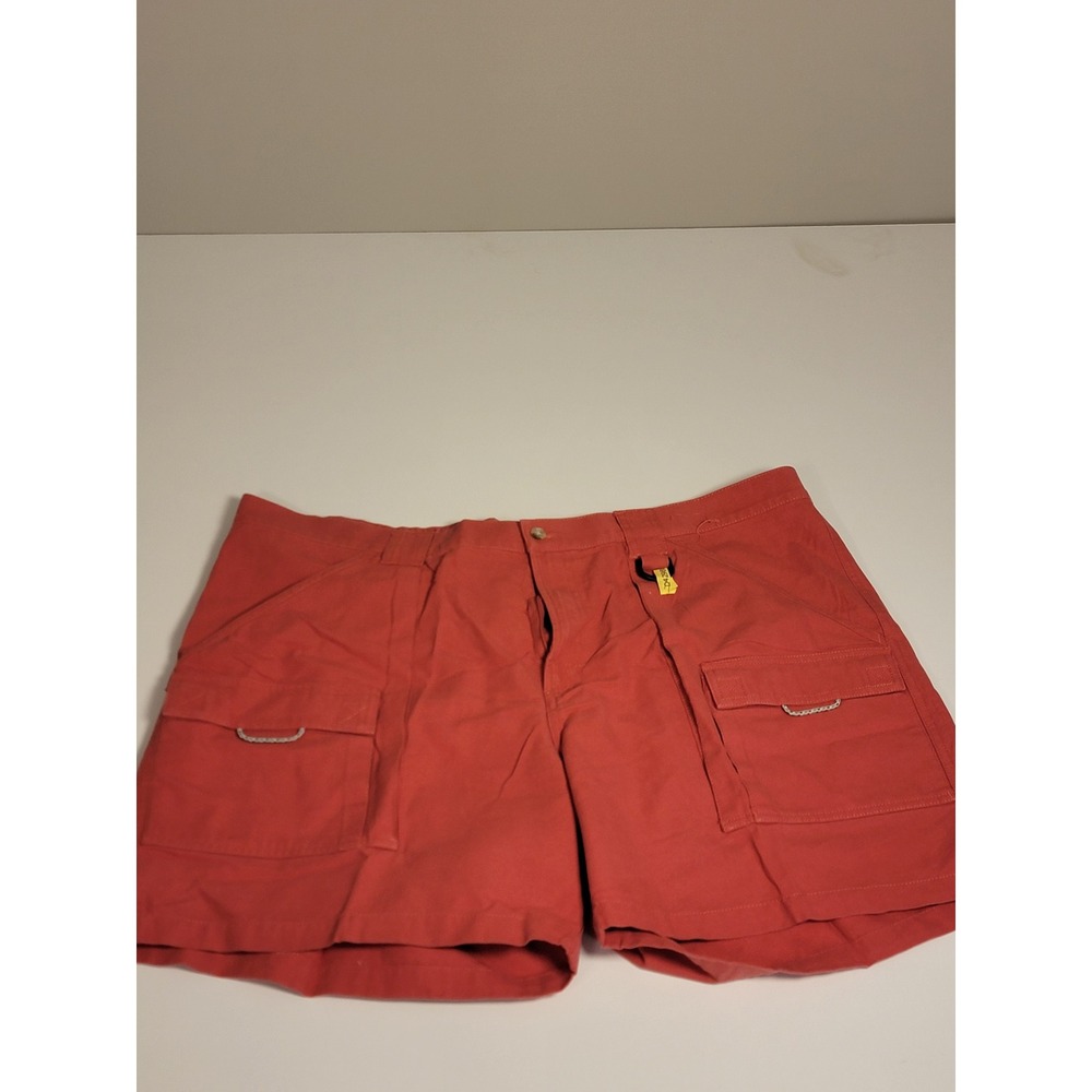 Columbia PFG Blood and Guts Fishing Cargo Shorts Mens 2XL Red Cotton Canvas 8in